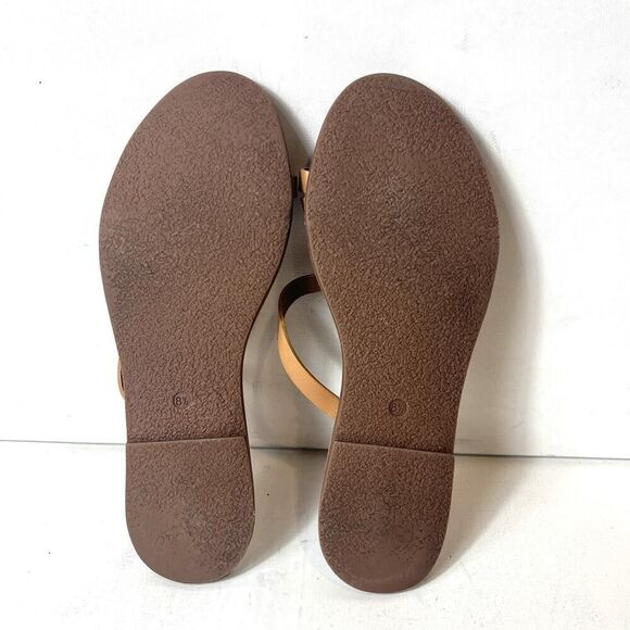 Madewell Womens Sz 8.5 M Tan Leather Slip On Slides Summer Comfort Casual Sandal - Picture 7 of 8